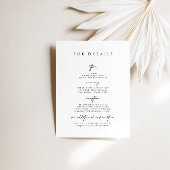 Moderne eenvoudige bruiloft details behuizing Kaar Kaart