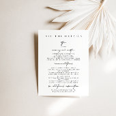 Moderne eenvoudige bruiloft details behuizing Kaar Kaart