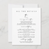 Moderne eenvoudige bruiloft details behuizing Kaar Kaart (Voorkant)