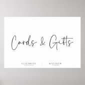 Moderne, eenvoudige bruiloft en cadeaus poster (Voorkant)