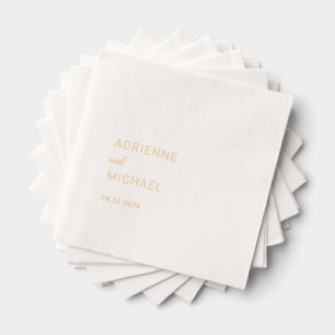 Moderne Eenvoudige Bruiloft Folie Servetten