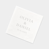 Moderne, eenvoudige bruiloft folie servetten (Links)