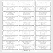 Moderne eenvoudige bruiloft gastnamen Adres Sticker (Vel)