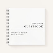 Moderne, eenvoudige bruiloft notitieboek (Voorkant)