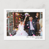 Moderne, eenvoudige bruiloft op de beste dag briefkaart (Voorkant)