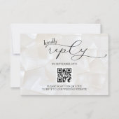 Moderne eenvoudige bruiloft QR RSVP Kaartje (Voorkant)