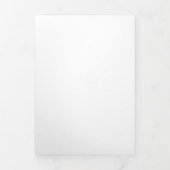 Moderne Eenvoudige Bruiloft RSVP Details QR Code F Drieluik Uitnodiging (Cover)