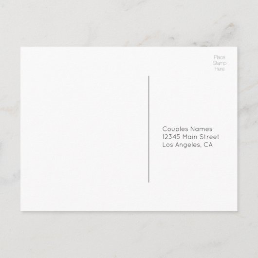 Moderne eenvoudige bruiloft RSVP Uitnodiging Briefkaart (Achterkant)