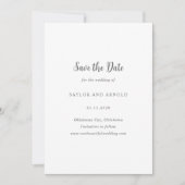 Moderne Eenvoudige Bruiloft Save The Date (Voorkant)