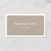 Moderne Eenvoudige Bruine Crème Minimalistisch Hor Visitekaartje (Voorkant)