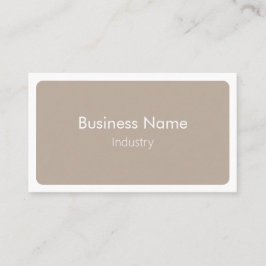 Moderne Eenvoudige Bruine Crème Minimalistisch Hor Visitekaartje