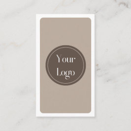 Moderne eenvoudige bruine crème minimalistisch visitekaartje