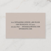 Moderne eenvoudige bruine Hallo en u noemt Visitekaartje (Achterkant)