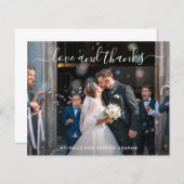 Moderne Eenvoudige Budget Trouwkaart Dankbetuiging (Voorkant / Achterkant)