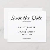 Moderne eenvoudige budgetverbinding bespaart datum (Voorkant / Achterkant)