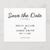 Moderne eenvoudige budgetverbinding bespaart datum (Voorkant)