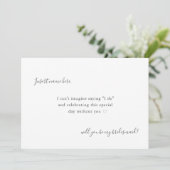 Moderne eenvoudige Calligrafie Bridesmaid-voorstel Kaart (Staand voorkant)
