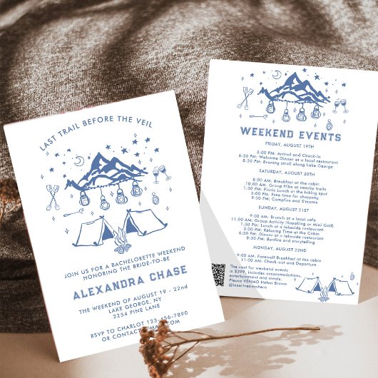 Moderne Eenvoudige Cam Bachelorette reisschema wee Kaart