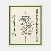 Moderne Eenvoudige Camping Bachelorette Feest Natu Fleece Deken (Voorkant)