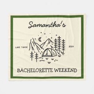 Moderne Eenvoudige Camping Bachelorette Feest Natu Fleece Deken