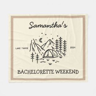 Moderne Eenvoudige Camping Bachelorette Feest Natu Fleece Deken