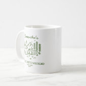 Moderne Eenvoudige Camping Bachelorette Feest Natu Koffiemok (Voorkant links)