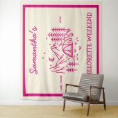 Moderne Eenvoudige Camping Bachelorette-feest Natu Wandkleed (In situ)