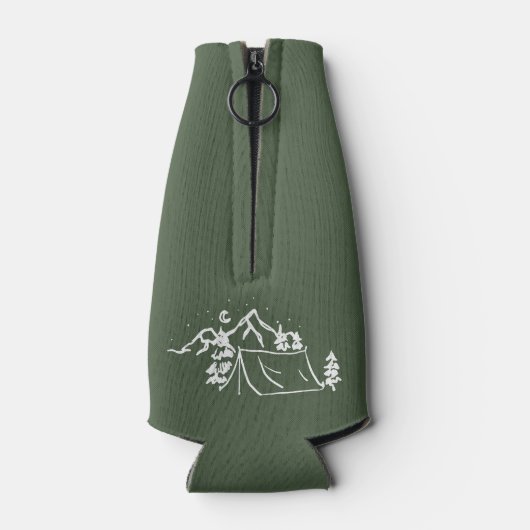 Moderne Eenvoudige Camping Bachelorette Party Flesjeskoeler (Achterkant)