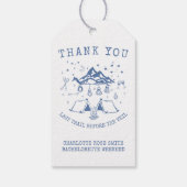 Moderne Eenvoudige Camping Weekend Bachelorette Fe Cadeaulabel (Achterkant)