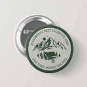 Moderne Eenvoudige Camping Weekend Bachelorette Fe Ronde Button 5,7 Cm (Voorkant /achterkant)