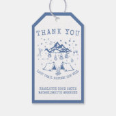 Moderne Eenvoudige Camping Weekend Bachelorette Pa Cadeaulabel (Achterkant)