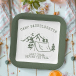 Moderne Eenvoudige Camping Weekend Bachelorette Pa Papieren Bordje<br><div class="desc">Modern Eenvoudig Camping Weekend Bachelorette Party Papier Borden</div>