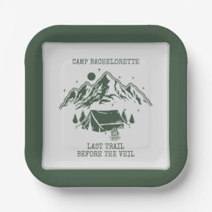Moderne Eenvoudige Camping Weekend Bachelorette Pa Papieren Bordje