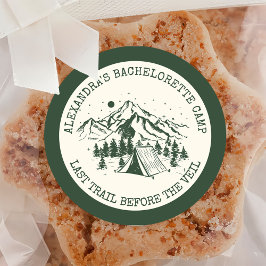 Moderne Eenvoudige Camping Weekend Bachelorette Pa Ronde Sticker