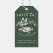 Moderne Eenvoudige Camping Weekend Meisjesuitje Cadeaulabel (Voorkant)