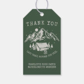 Moderne Eenvoudige Camping Weekend Meisjesuitje Cadeaulabel (Achterkant)
