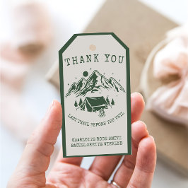 Moderne Eenvoudige Camping Weekend Meisjesuitje Cadeaulabel