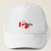 Moderne Eenvoudige Canadese Canada Script kaart Vl Trucker Pet (Voorkant)