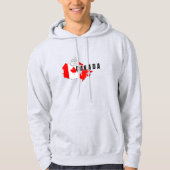 Moderne Eenvoudige Canadese Script kaart Vlag Hoodie (Voorkant)