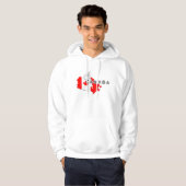 Moderne Eenvoudige Canadese Script kaart Vlag Hoodie (Voorkant volledig)