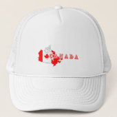 Moderne Eenvoudige Canadese Script kaart Vlag Trucker Pet (Voorkant)