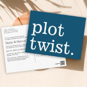 Moderne eenvoudige Casual bruiloft uitstel Briefkaart