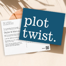 Moderne eenvoudige Casual bruiloft uitstel Briefkaart