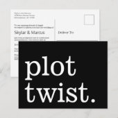 Moderne eenvoudige Casual bruiloft uitstel Briefkaart (Voorkant / Achterkant)