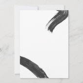 Moderne eenvoudige casual zwart wit foto bruiloft kaart (Achterkant)