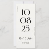 Moderne Eenvoudige Chic Bruiloft Save The Date (Voorkant)