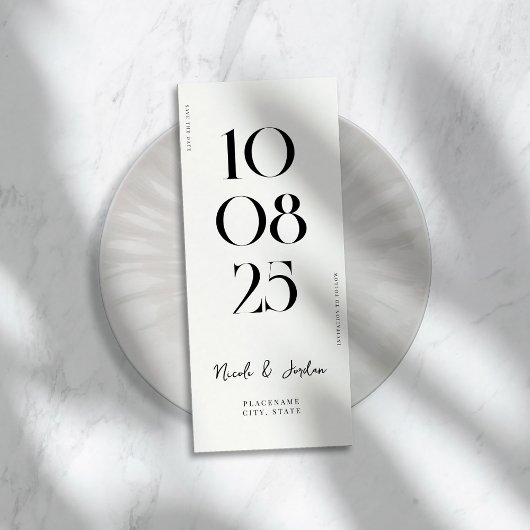 Moderne Eenvoudige Chic Bruiloft Save The Date