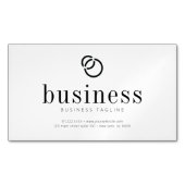 Moderne, eenvoudige chic Logo Scan QR-code Magnetisch Visitekaartje (Voorkant)