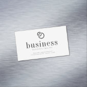 Moderne, eenvoudige chic Logo Scan QR-code Magnetisch Visitekaartje (Voorbeeld)