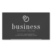 Moderne, eenvoudige chic Logo Scan QR-code Magnetisch Visitekaartje (Voorkant)